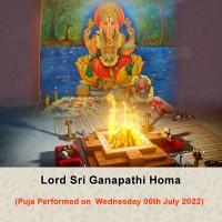 Lord Sri Ganapthi Homa On Wednesday